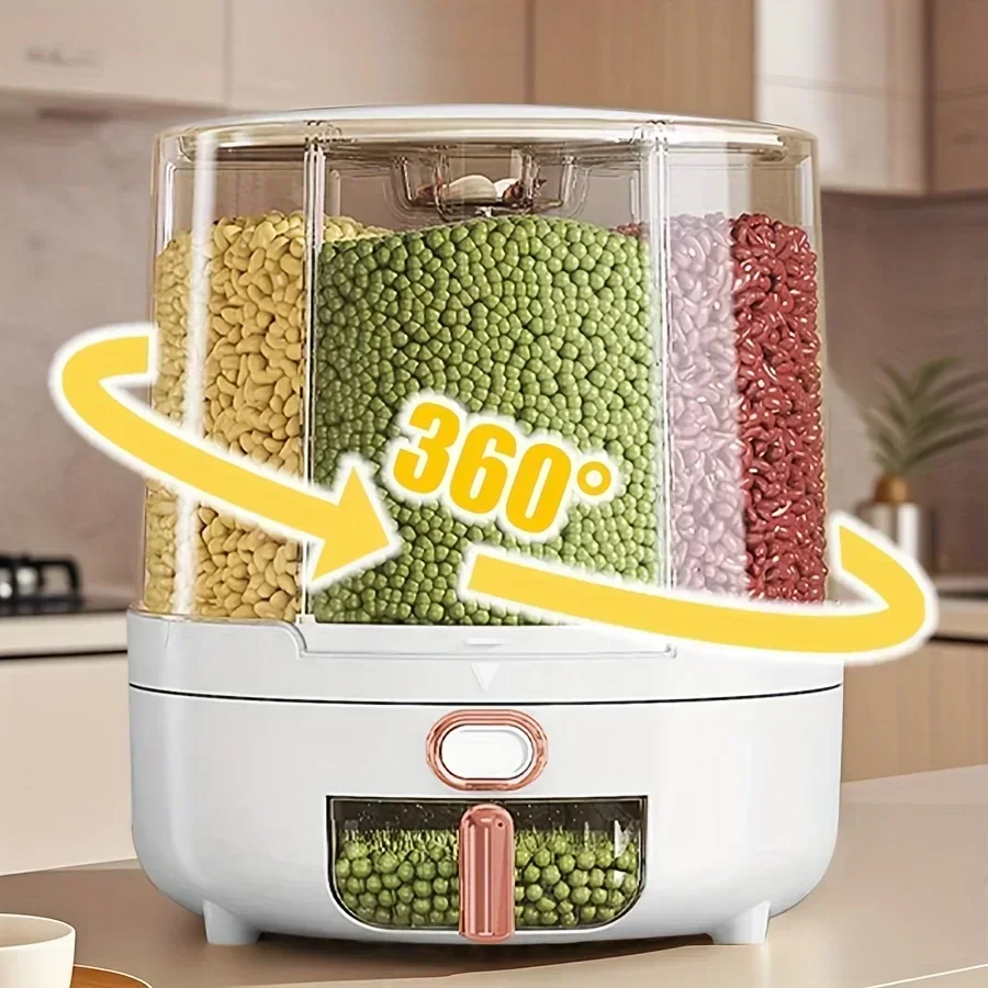 6 مقصورة 360 °   حاوية تخزين ط - مراجعة Kitchen Gadgets Organizer وسعره